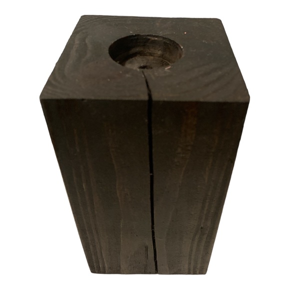 Handmade Wooden Tea Light Candle Holder Set Of 3 Rustic Cabin Decor Gift Set - Picture 5 of 9